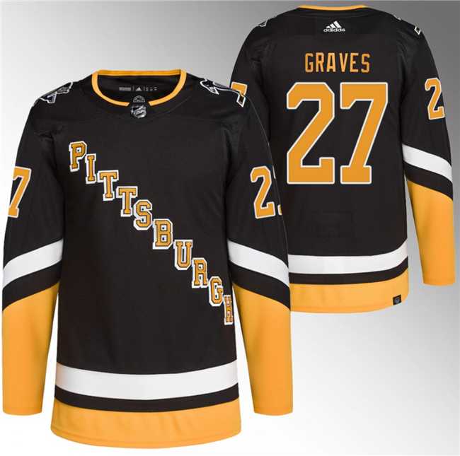 Mens Pittsburgh Penguins #27 Ryan Graves Black 2021-22 Alternate Primegreen Stitched Jersey->pittsburgh penguins->NHL Jersey